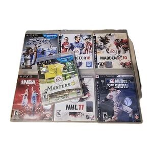 7 PlayStation 3 MLB 09 NHL 11 Tiger Wood Soccer Madden NBA Video Game